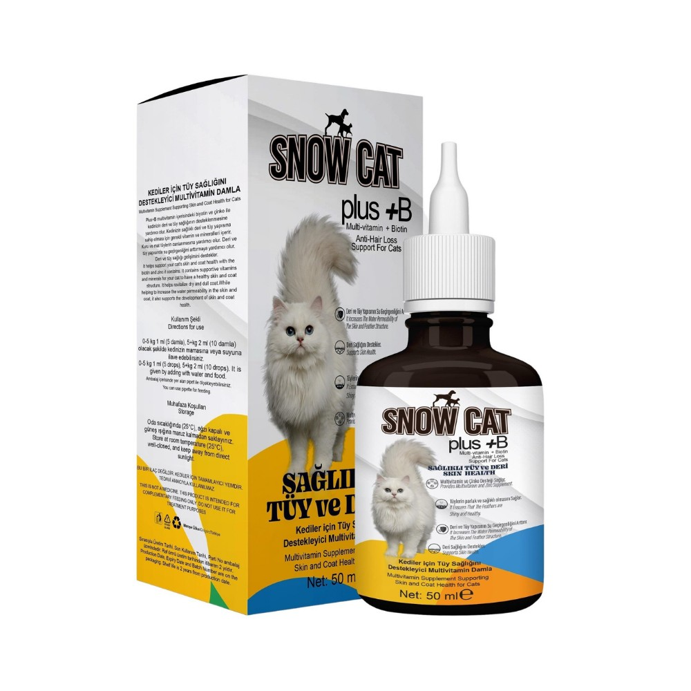 Snow Cat Tüy ve Deri Bakımı Multivitamin-Biotin 50 Ml (Tüy Dökümü Önleyici)