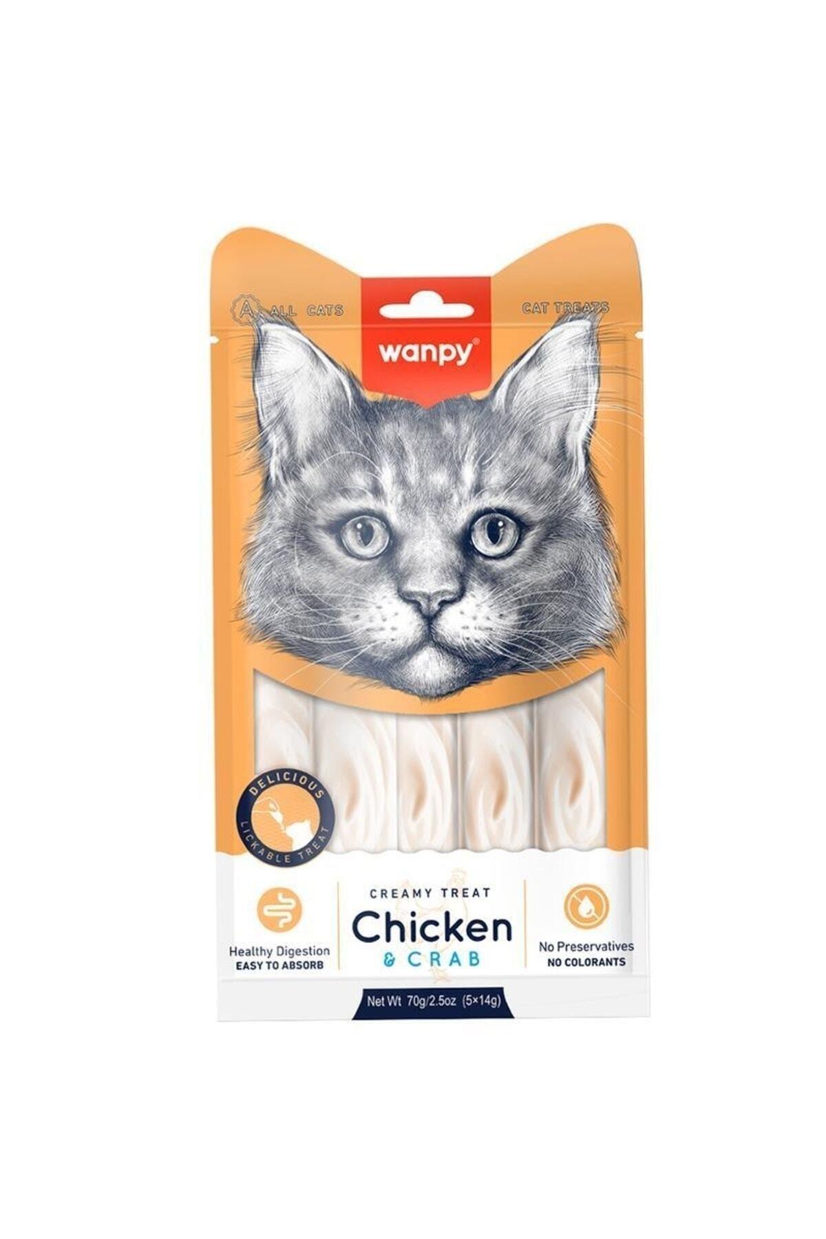 Wanpy Sıvı Kedi Ödülü Tavuklu Yengeçli 5x14 Gr