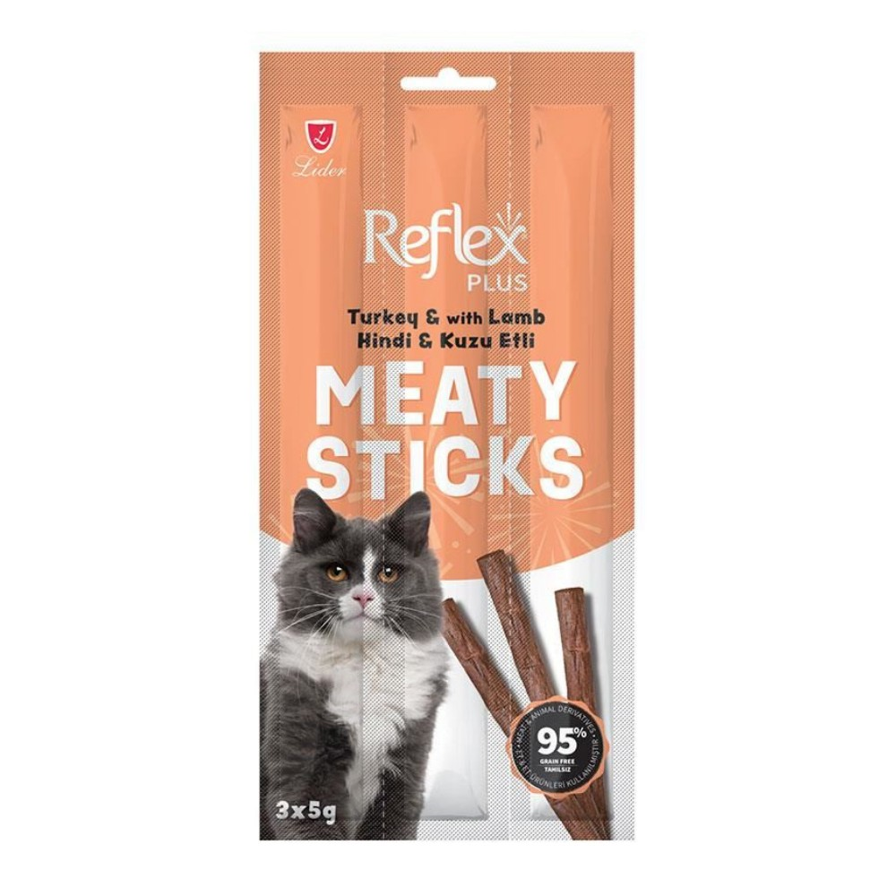 Reflex Plus Kuzulu ve Hindili Tahılsız Kedi Ödül Çubuğu 3x5gr