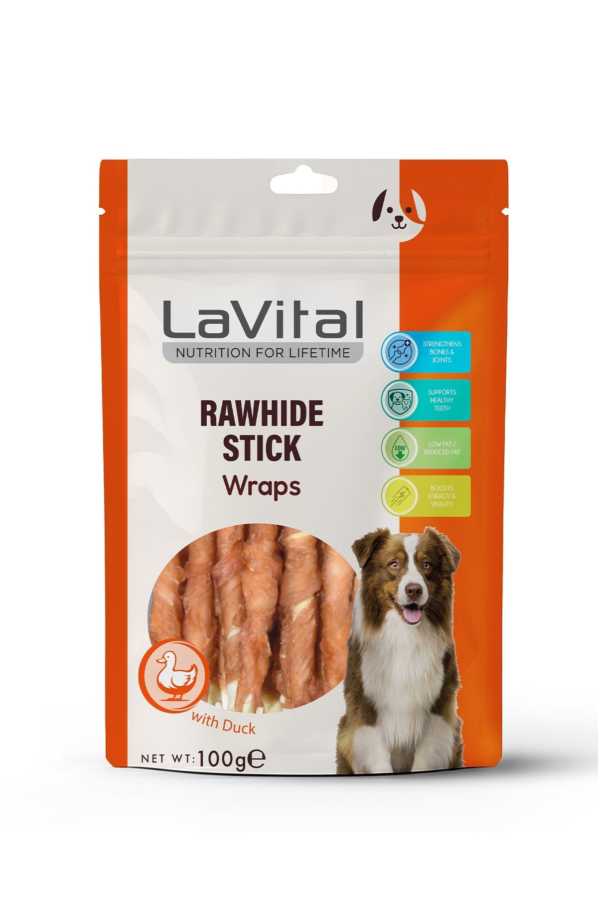 LaVital Ördek Eti Sarılı Çubuk Köpek Ödül Maması 100g