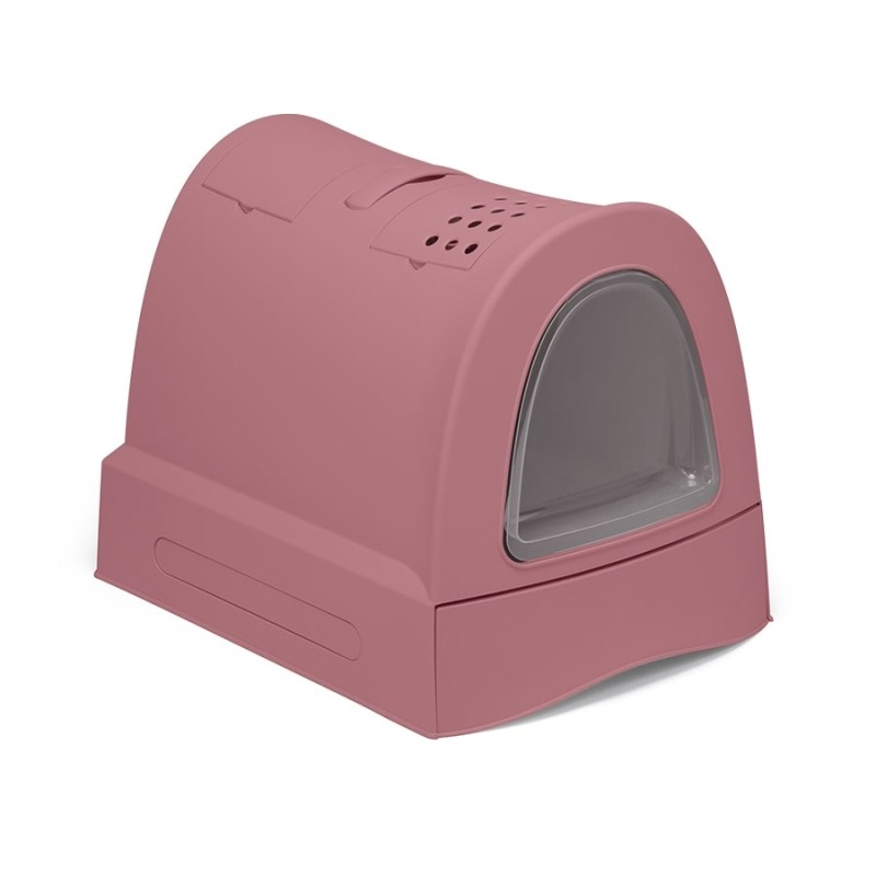Imac Zuma Torbalı Kapalı Kedi Tuvaleti Pembe 56x40x42,5cm