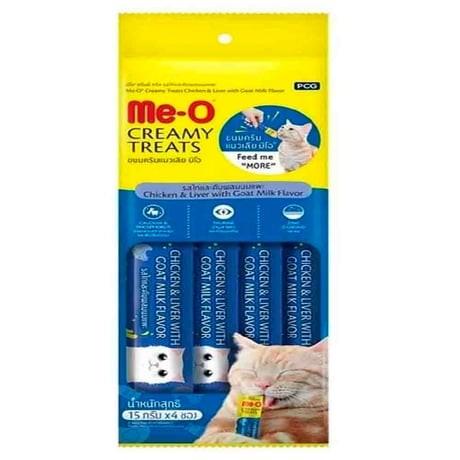 Meo Krema Kedi Ödülü Tavuk Ciğerli Keçi Sütlü 4x15 Gr