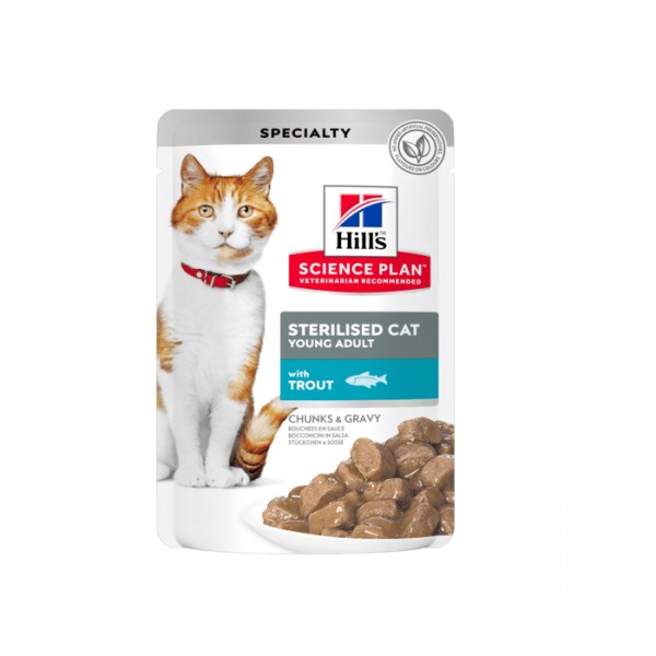 Hills Alabalıklı Kısırlaştırılmış Yaş Kedi Maması 85 Gr