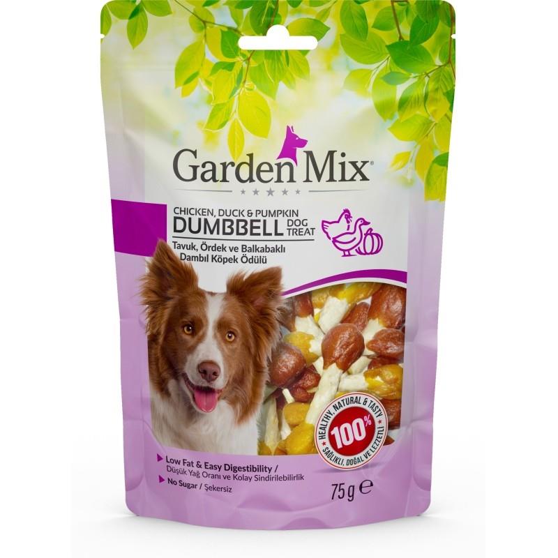 Garden Mix Tavuklu Ördekli Balkabaklı Dumbbell Köpek Ödülü 75 Gr