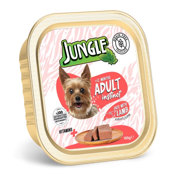 Jungle Tahılsız Kuzu Etli Pate Köpek Yaş Maması 100 Gr