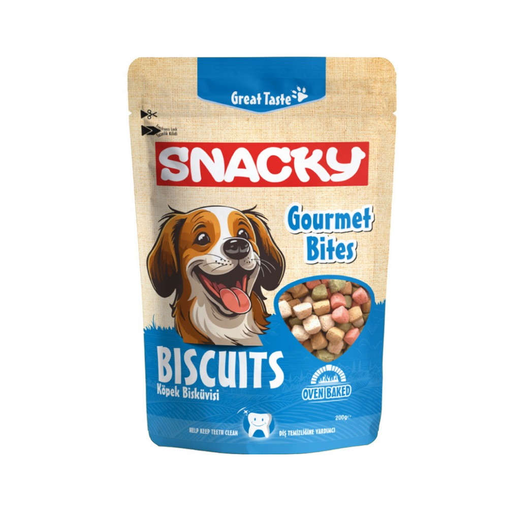 Snacky Gourmet Bites Köpek Bisküvisi 200gr