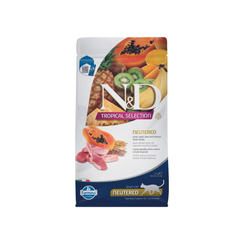 ND Tropical Selection Sterilised Kuzu Etli Kısırlaştırılmış Kedi Maması 1,5 Kg