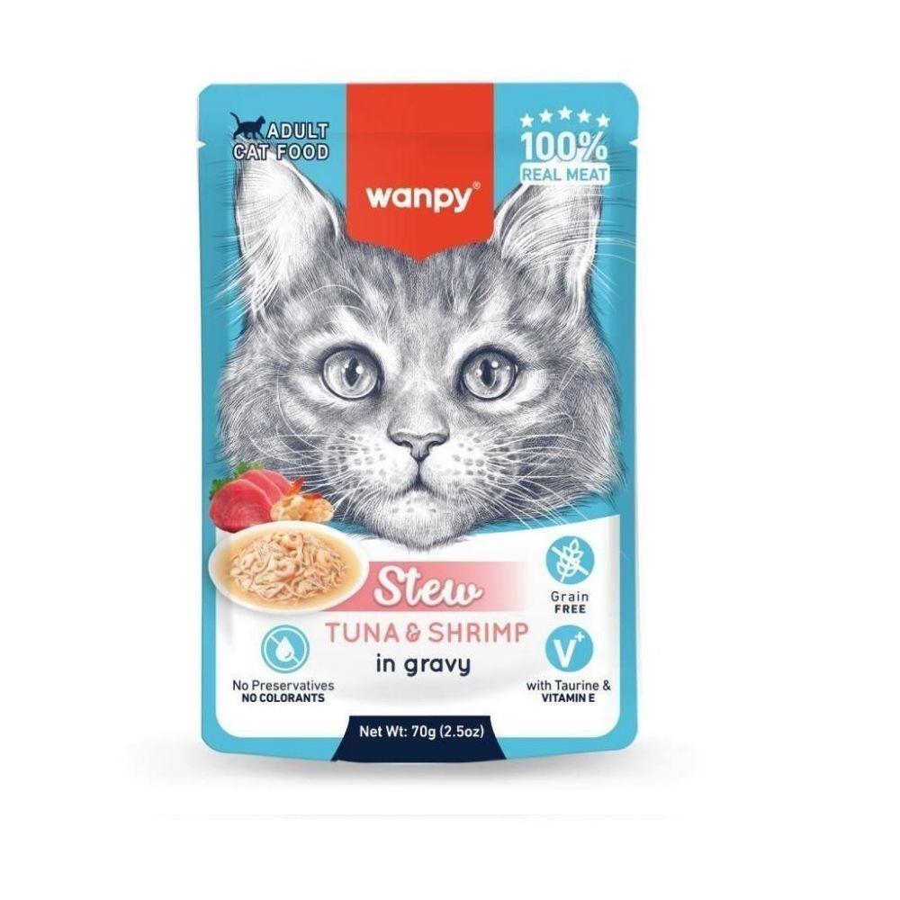 Wanpy Pouch Ton Balıklı Karidesli Yaş Kedi Maması 70g