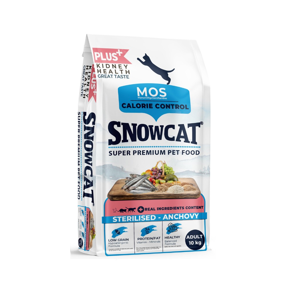 Snow Cat Plus Düşük Tahıllı Kısırlaştırılmış Balıklı Kedi Maması 10 Kg