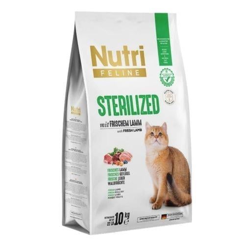 Nutri Feline Adult Sterilised Kısırlaştırılmış Kuzulu Yetişkin Kedi Maması 10 kg