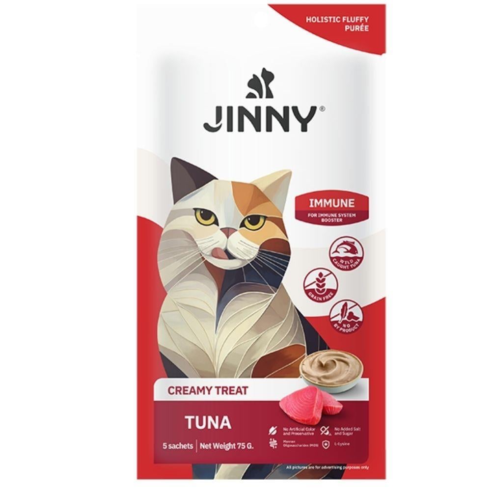 Jinny Creamy Ton Balıklı Kedi Sıvı Ödül Maması 5x15 gr 