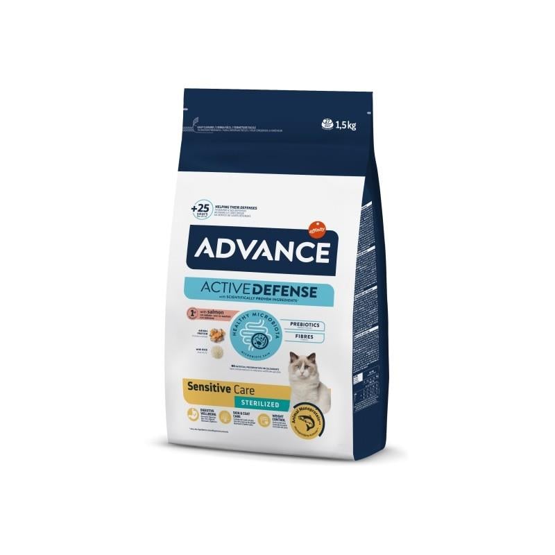 Advance Kısırlaştırılmış Kedi Maması Somonlu Sensitive 1,5 Kg