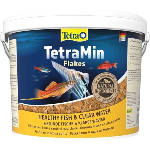 Tetra TetraMin Flakes Tropikal Balıklar İçin Pul Balık Yemi 10Lt 2,1kg