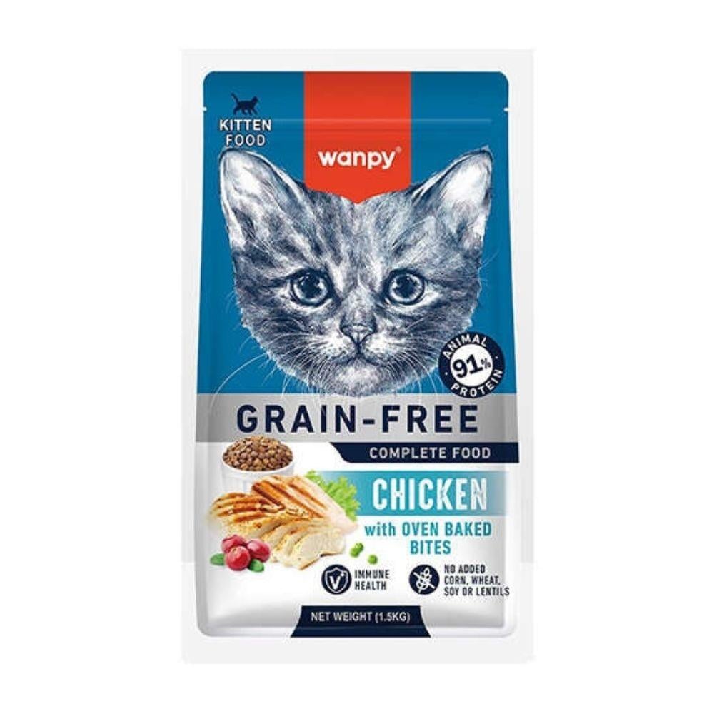 Wanpy Tahılsız Tavuklu Yavru Kedi Kuru Maması 1,5 kg 