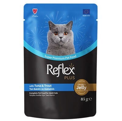 Reflex Plus Jöleli Kedi Yaş Maması Ton ve Alabalıklı 85 Gr