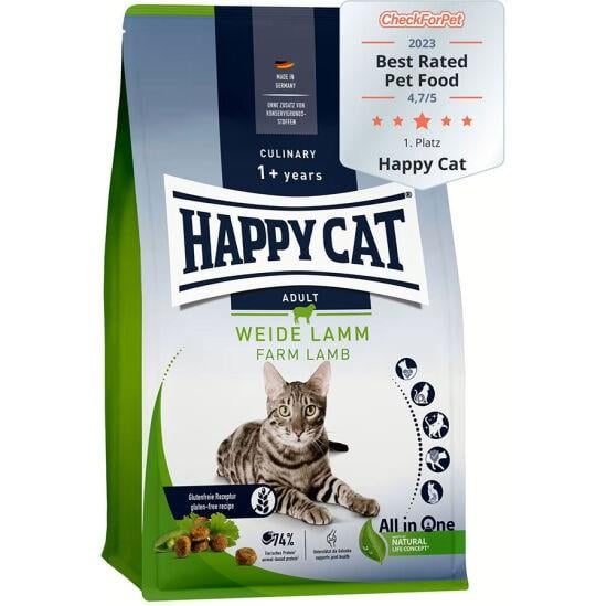 Happy Cat Culinary Weide Lamm Kuzu Etli Kedi Maması 10 Kg