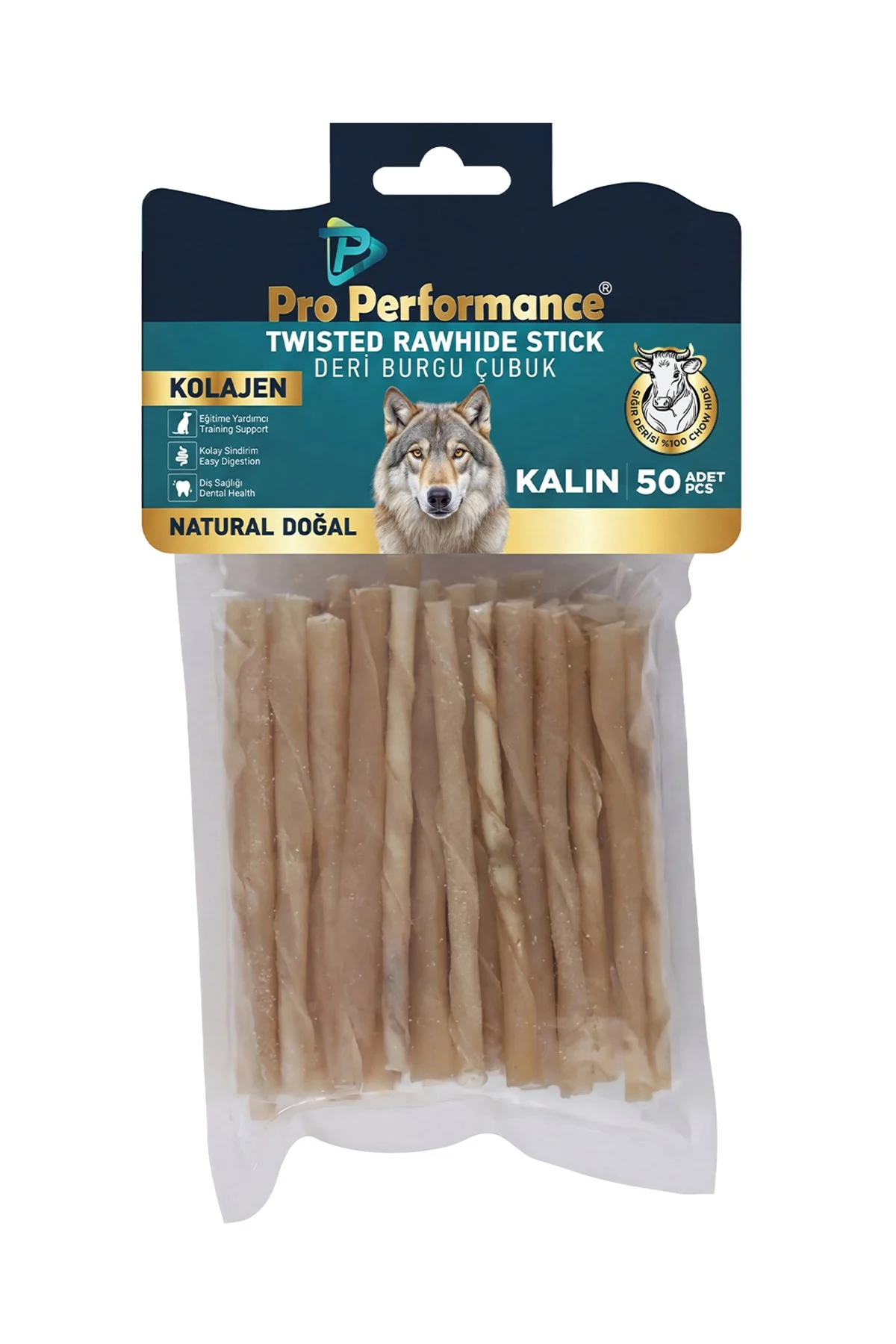 Pro Performance Deri Burgu Çubuk Orta Naturel 50li