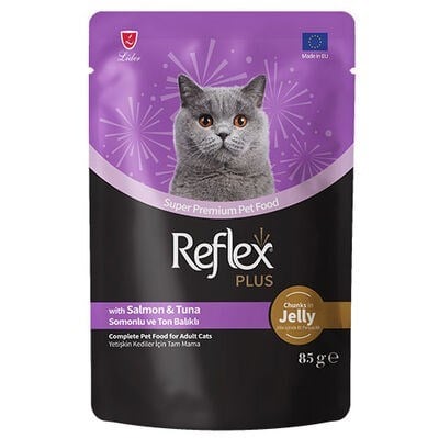 Reflex Plus Jöleli Kedi Yaş Maması Ton ve Somonlu 85 Gr