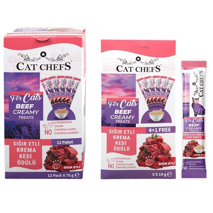 Cat Chefs Sığır Etli Krema Kedi Ödülü 5x14 Gr