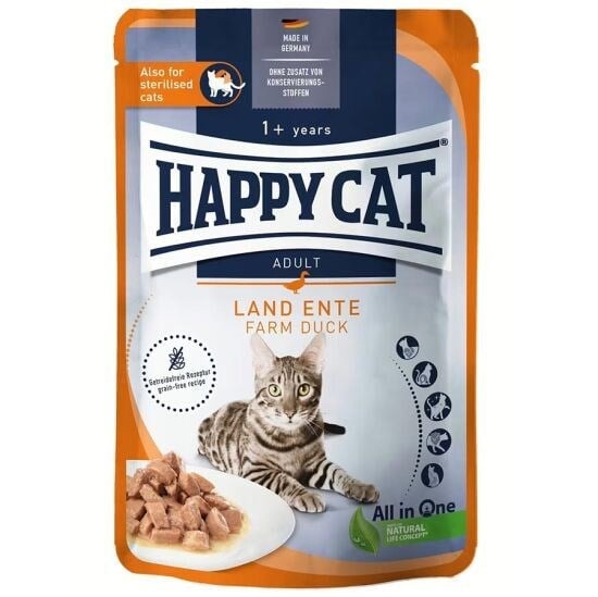 Happy Cat Kedi Yaş Maması Ördekli 85 Gr