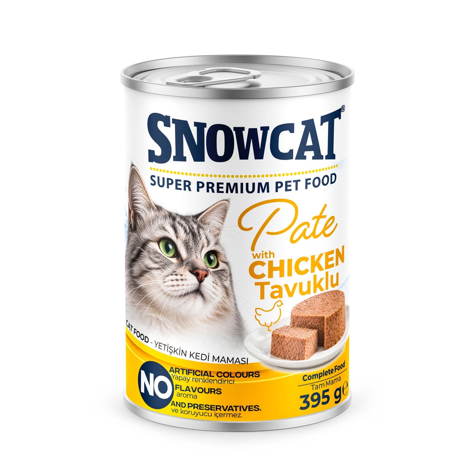 Snow Cat Premium Kıyılmış Tavuk Etli Kedi Konservesi 395 Gr
