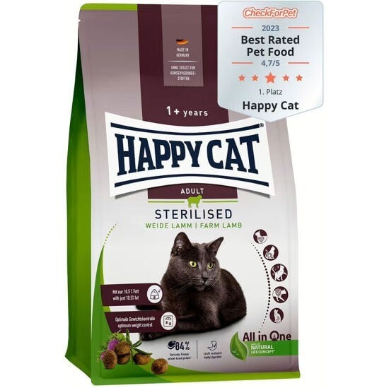 Happy Cat Sterilised Kuzu Kısırlaştırılmış Kedi Maması 4 Kg 