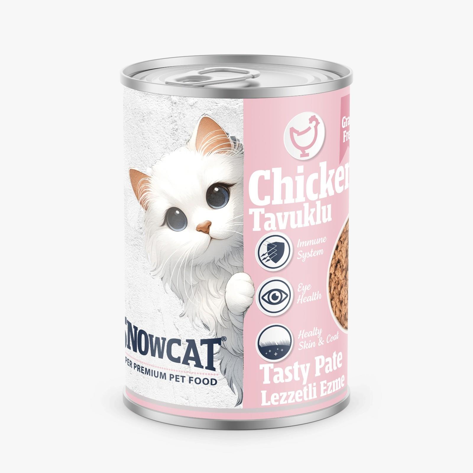 Snow Cat Premium Kıyılmış Tavuk Etli Yavru Kedi Konservesi 400 Gr