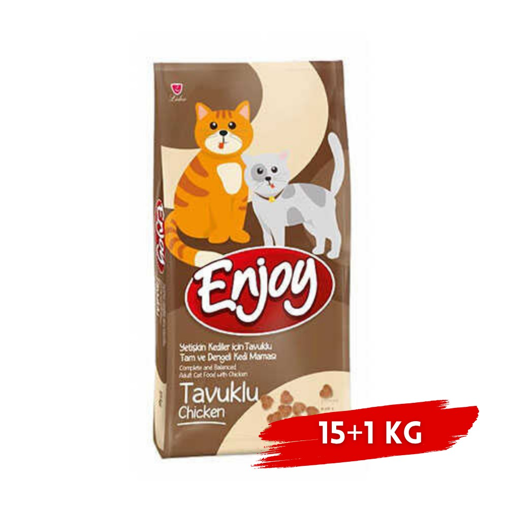 Enjoy Tavuklu Yetişkin Kedi Maması 15 + 1 kg  - İkizler Yem MarketEnjoy Tavuklu Yetişkin Kedi Maması 15 + 1 kg 