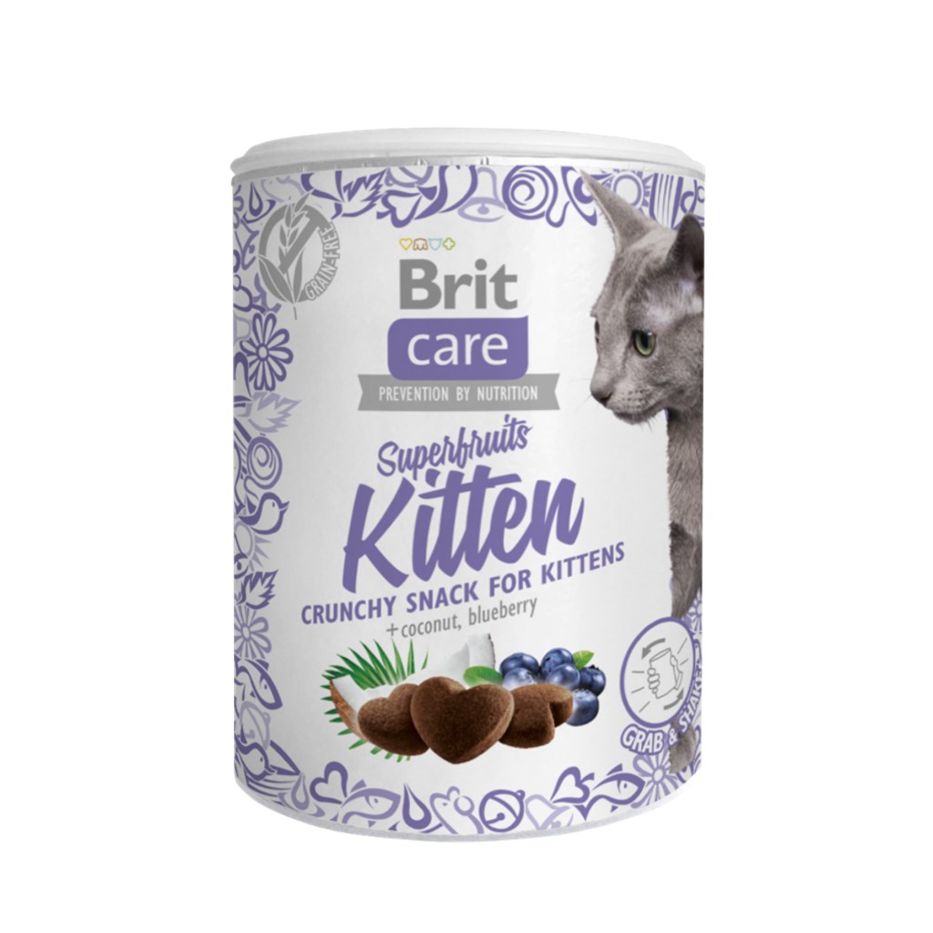 Brit Care Hindistan Cevizli ve Yaban Mersinli Yavru Kıtır Kedi Ödül Maması 100gr