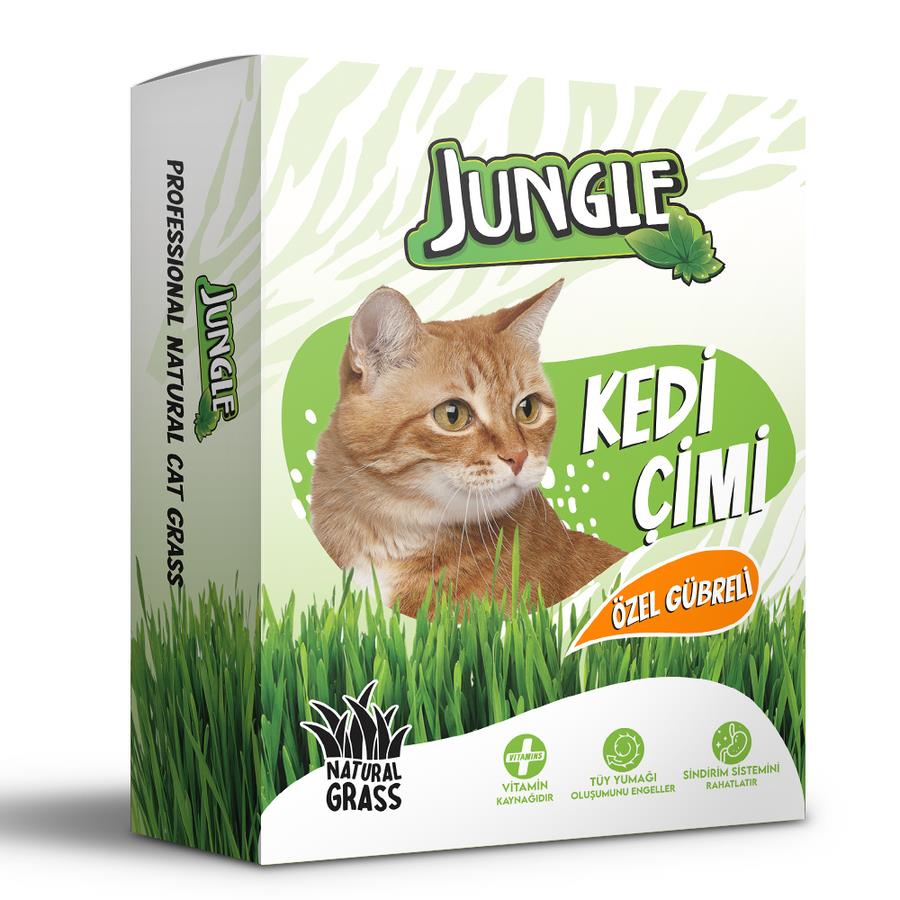 Jungle Kedi Çimi Kutulu Fileli