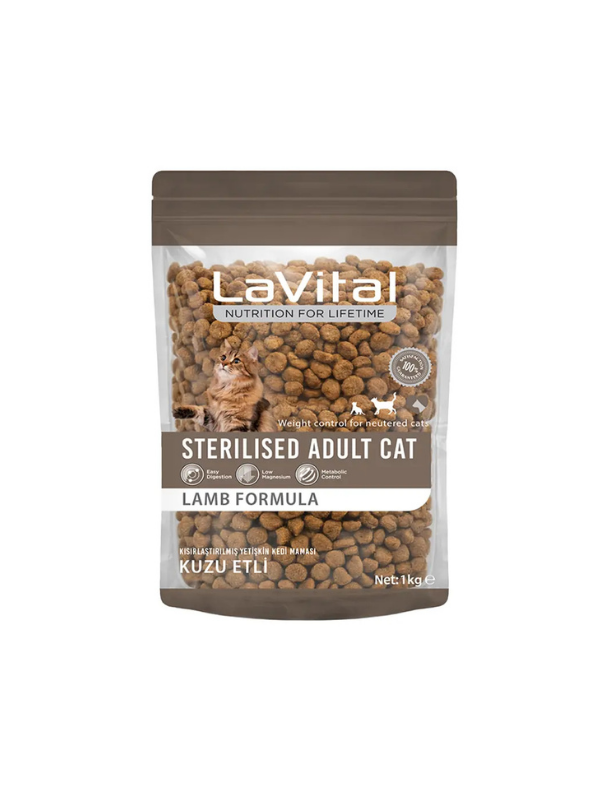 La Vital Kısırlaştırılmış Kedi Maması Kuzulu 1 kg