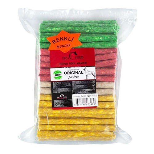 Esca Food Munchy İnce Köpek Ödülü Renkli 50li