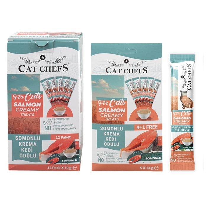Cat Chefs Somonlu Krema Kedi Ödülü 5x14 Gr
