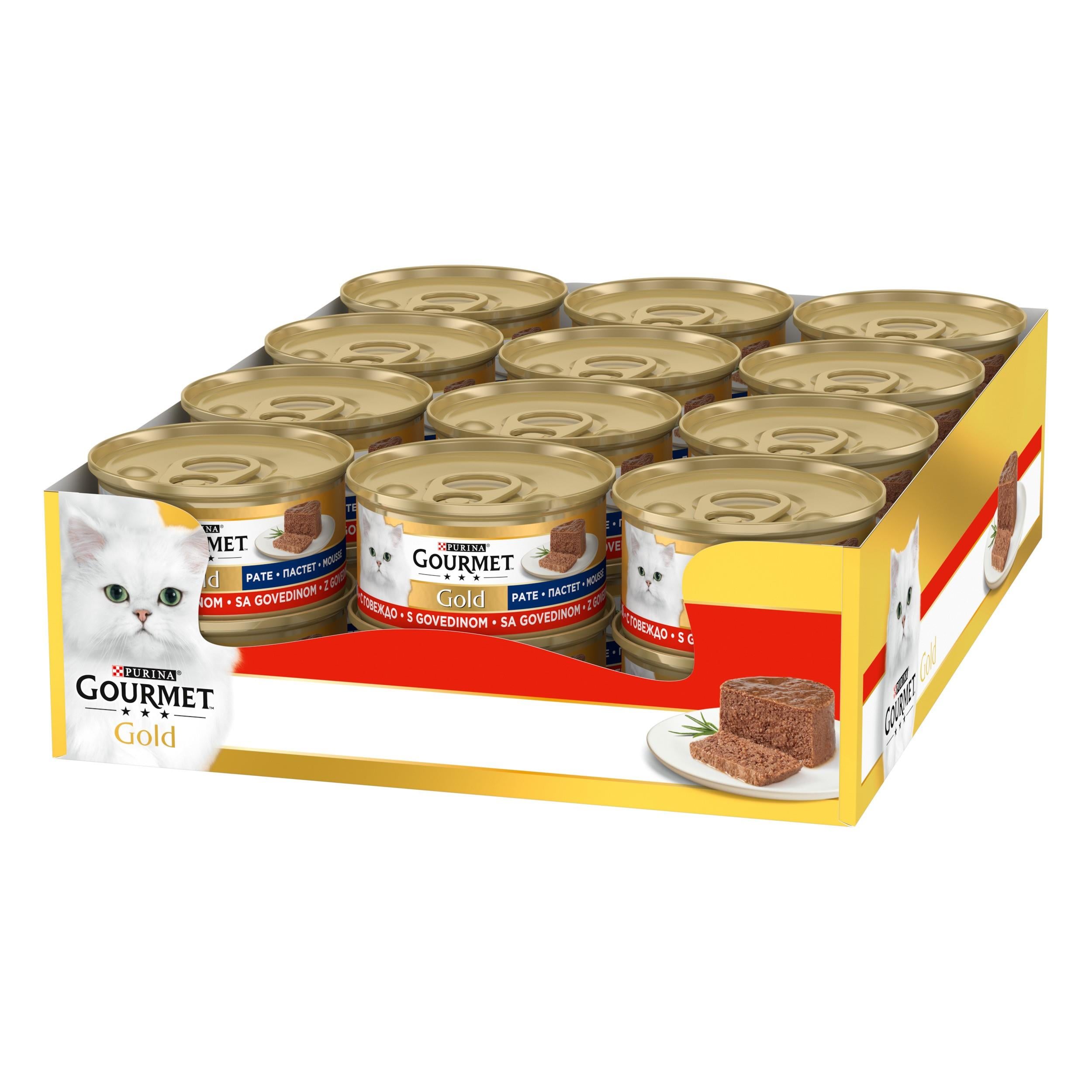 Gourmet Gold Yaş Kedi Maması Kıyılmış Sığır Etli 85 Gr 24lü Paket