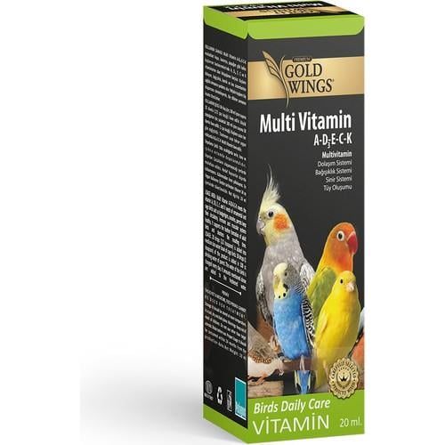 Gold Wings  Multivitamin Tüy Oluşumu Destek 20 ml - İkizler Yem MarketGold Wings  Multivitamin Tüy Oluşumu Destek 20 ml
