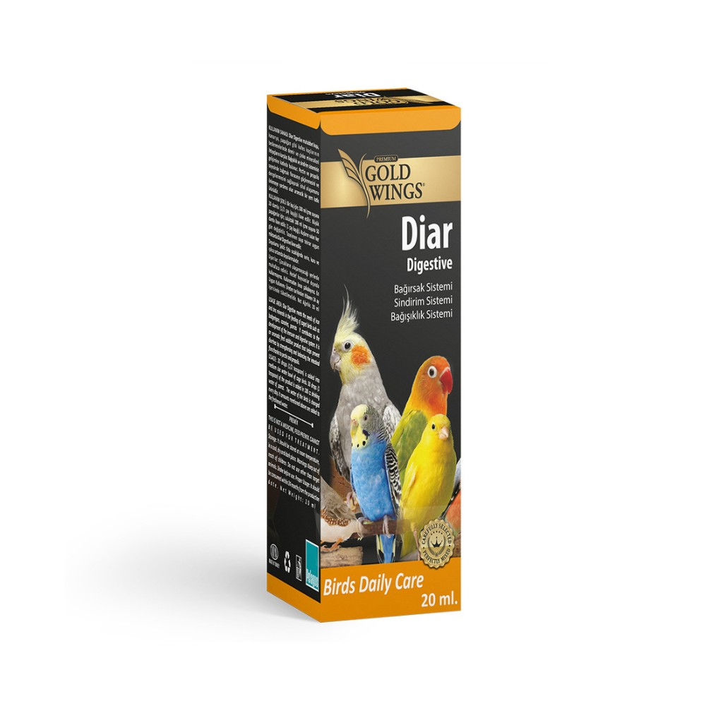 Goldwings Premium Diar Digestive (Bağışıklık Sistemi) 20 cc - İkizler Yem MarketGoldwings Premium Diar Digestive (Bağışıklık Sistemi) 20 cc