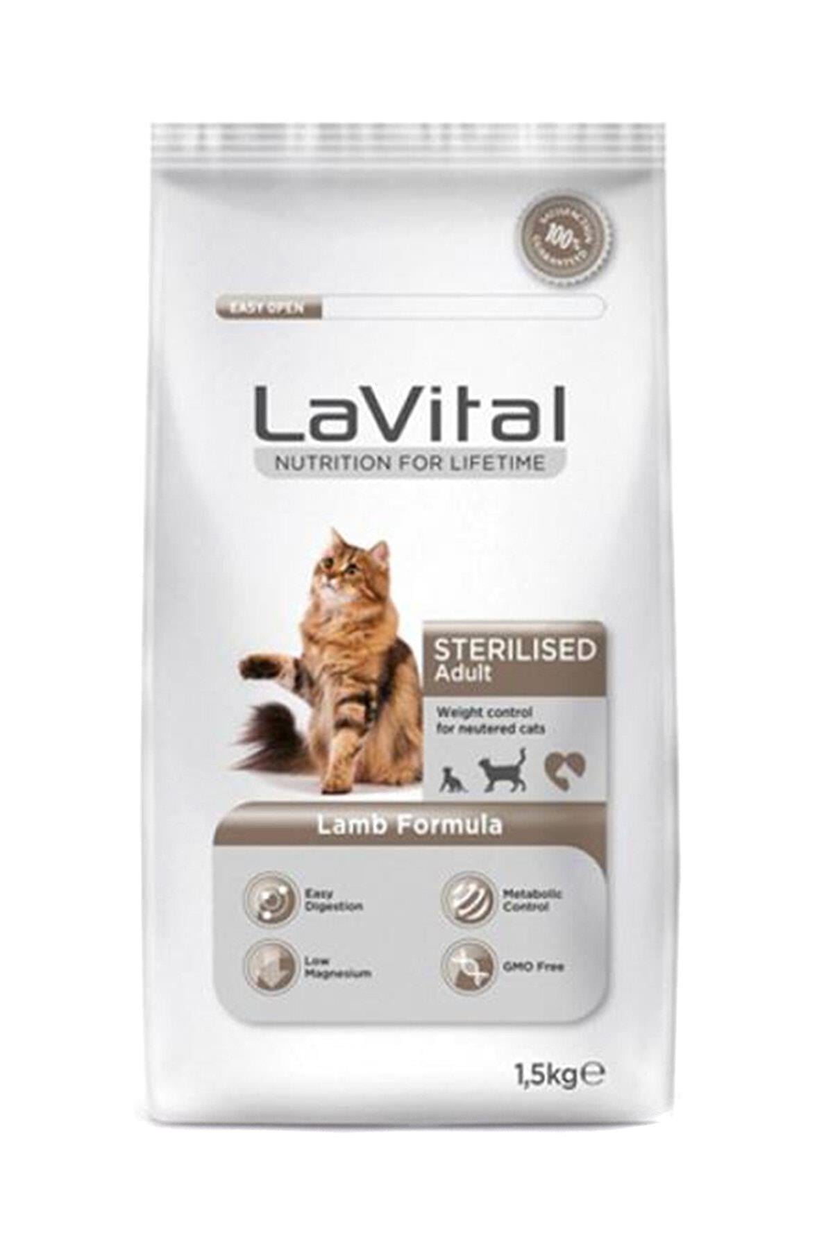 La Vital Kısırlaştırılmış Yetişkin Kedi Maması Kuzu Etli 1,5 Kg