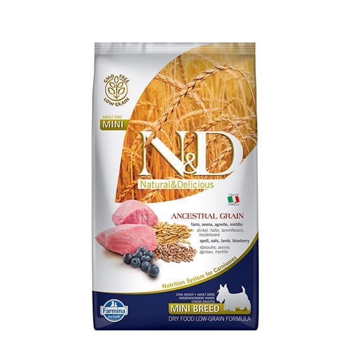 ND Düşük Tahıllı Kuzu Etli Yaban Mersini Küçük Irk Yetişkin Köpek Maması 2,5 kg - İkizler Yem MarketND Düşük Tahıllı Kuzu Etli Yaban Mersini Küçük Irk Yetişkin Köpek Maması 2,5 kg
