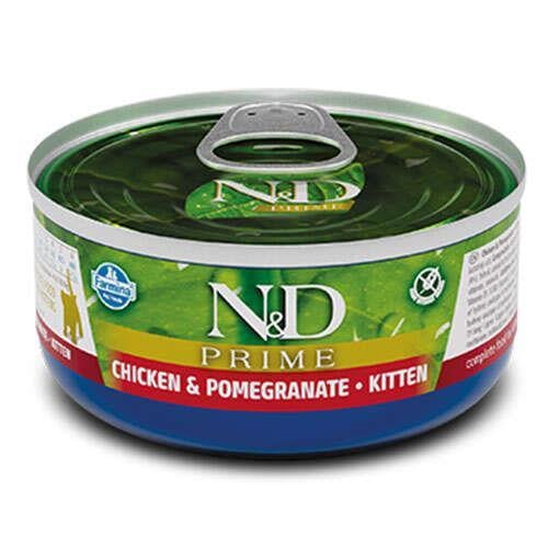 ND Tahılsız Tavuk & Nar Kitten Kedi Konservesi 70 gr - İkizler Yem MarketND Tahılsız Tavuk & Nar Kitten Kedi Konservesi 70 gr