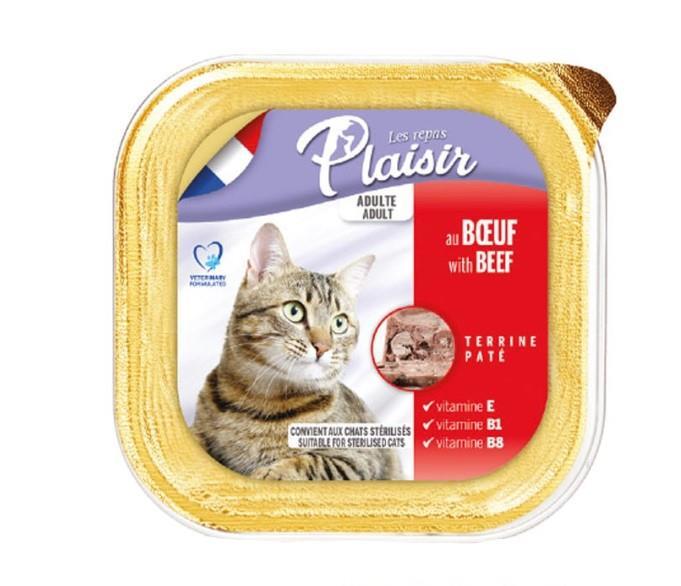 Plaisir Pate Biftekli Kedi Konservesi 100 Gr - İkizler Yem MarketPlaisir Pate Biftekli Kedi Konservesi 100 Gr