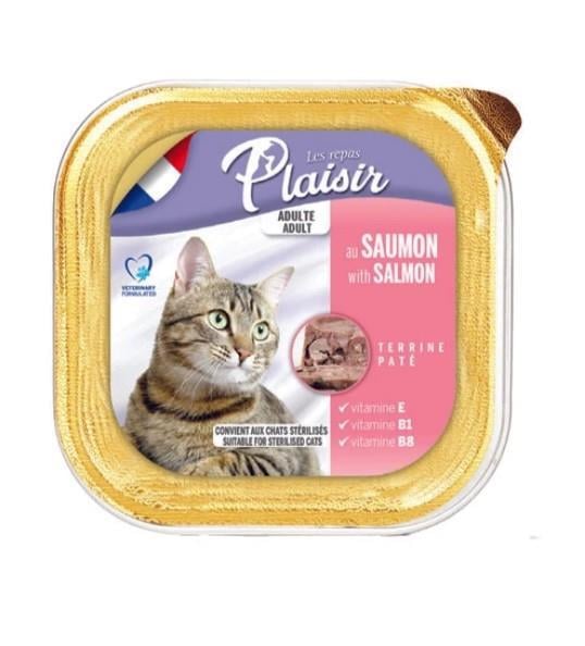 Plaisir Somonlu Pate Kedi Konservesi 100 Gr - İkizler Yem MarketPlaisir Somonlu Pate Kedi Konservesi 100 Gr