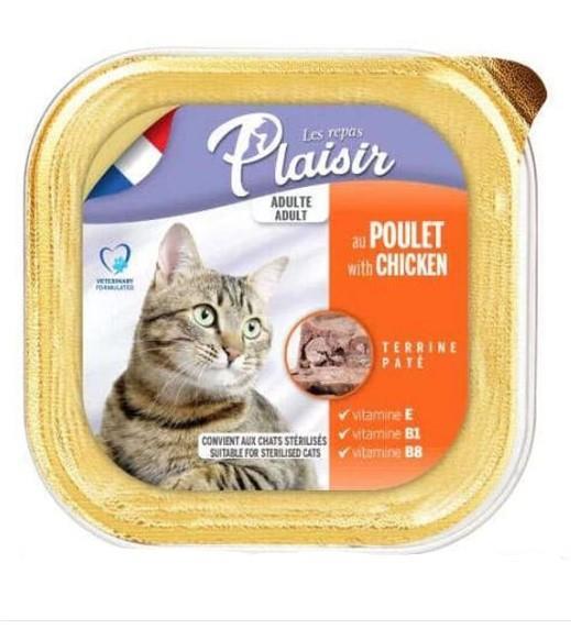 Plaisir Tavuklu Pate Kedi Konservesi 100 Gr - İkizler Yem MarketPlaisir Tavuklu Pate Kedi Konservesi 100 Gr