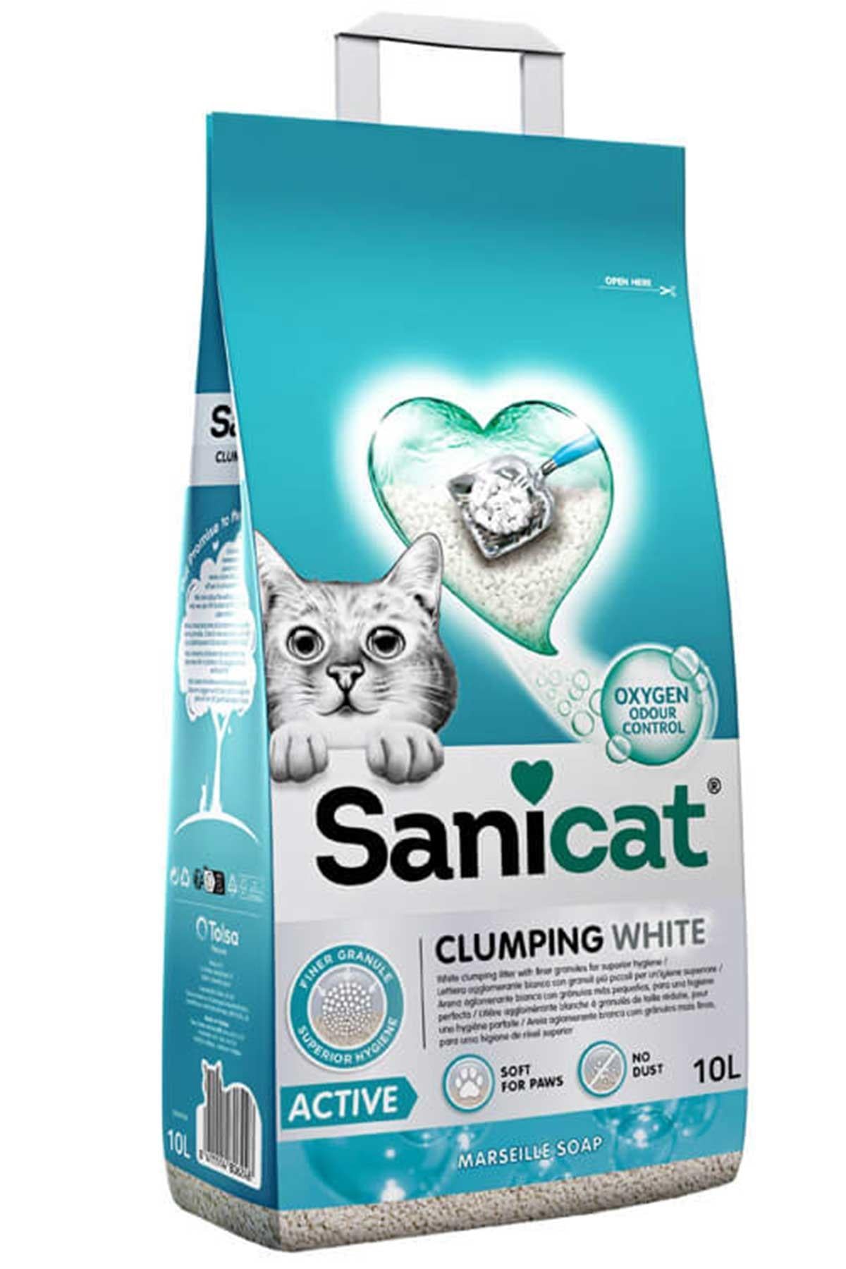 Sanicat Active Marsilya Sabunu Kokulu Topaklanan Kedi Kumu 10 Litre - İkizler Yem MarketSanicat Active Marsilya Sabunu Kokulu Topaklanan Kedi Kumu 10 Litre