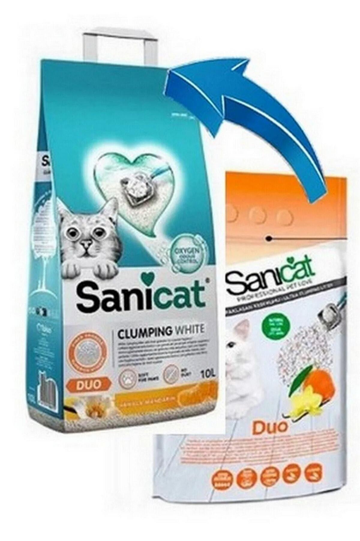 Sanicat Tozsuz Vanilyali Mandalina Aromali Doğal Kedi Kumu 10 Lt - İkizler Yem MarketSanicat Tozsuz Vanilyali Mandalina Aromali Doğal Kedi Kumu 10 Lt