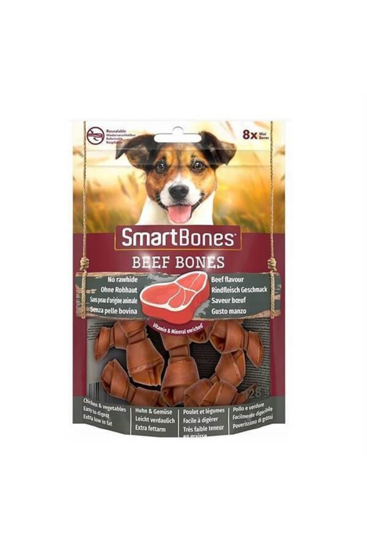 SmartBones Sığır Etli Mini Düğüm Kemik Köpek Ödülü 8'li 128 gr - İkizler Yem MarketSmartBones Sığır Etli Mini Düğüm Kemik Köpek Ödülü 8'li 128 gr