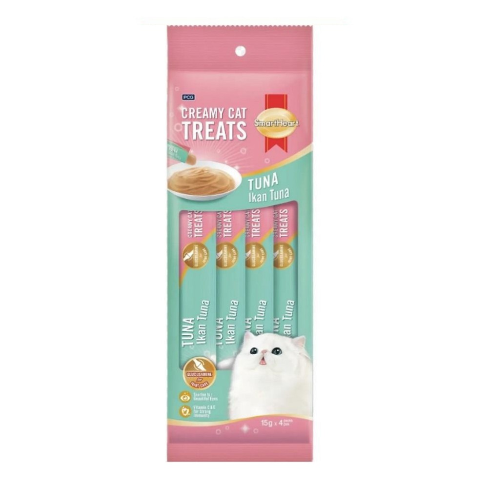 SmartHeart Ton Balıklı Krema Kedi Ödülü 4x15 gr - İkizler Yem MarketSmartHeart Ton Balıklı Krema Kedi Ödülü 4x15 gr