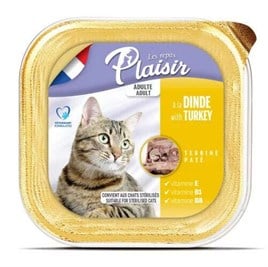 Plaisir Hindi Etli Pate Yetişkin Kedi Yaş Maması 100 Gr