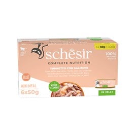 Schesir Jöle İçinde Somonlu Yetişkin Kedi Konservesi 6x50gr