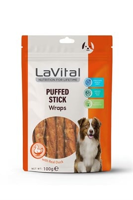 LaVital Ördek Eti Sarılı Dolgulu Çubuk Köpek Ödül Maması 100g