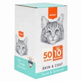 Wanpy Skin ve Coat Ton Balığı ve Somonlu Krema Ödül 60x14gr